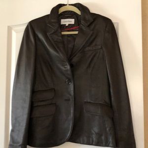 Calvin Klein leather blazer